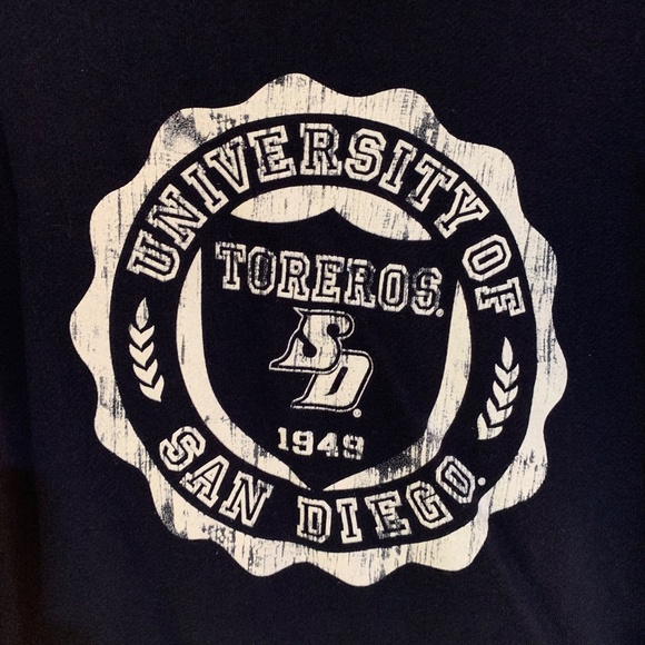 Champion University of San Diego Navy Blue/Cream Sweatshirt sz L - Picture 2 of 4